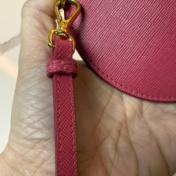 Prada Saffiano Leather Pink Wristlet - Picture 7 of 8